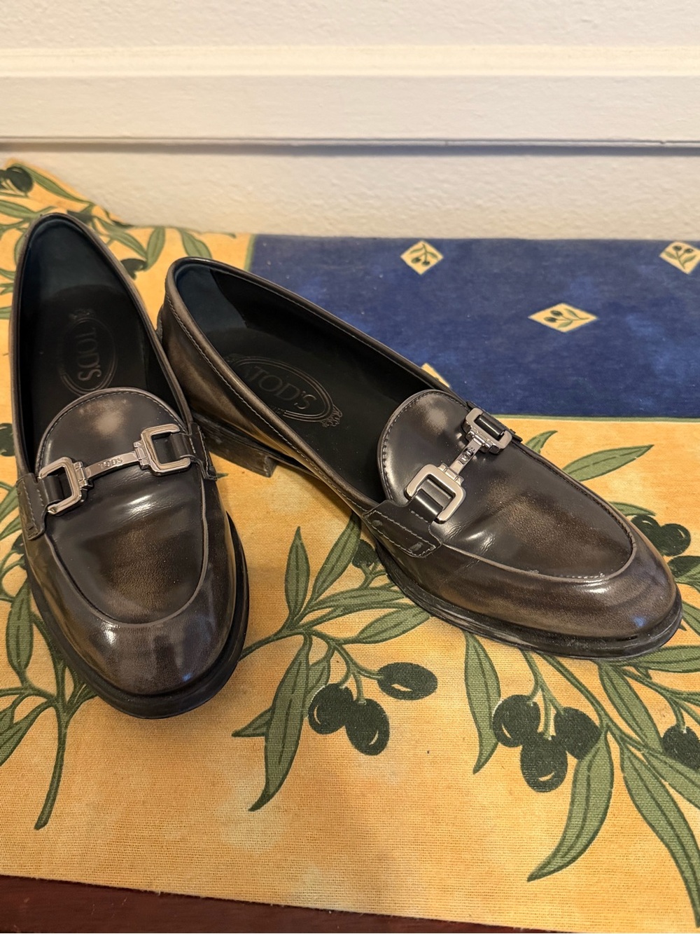 Tod's Dark Brown Leather Women's Bit Loafers